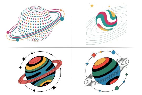 Download Planet Dot Space Theme Clipart Design - Design Collection
