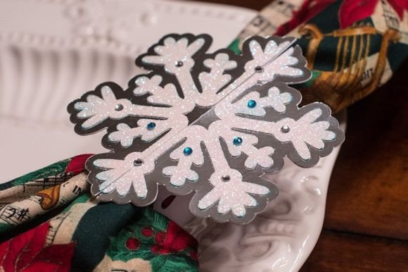 Download Snowflake Napkin Ring - Snowflake Collection