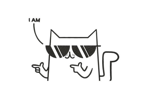 Download Cool Cat Sunglasses Embroidery Design - Design Collection