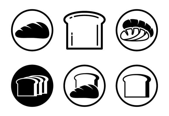 Download Collection of Six Distinctive Bread Icon - Premium Resources