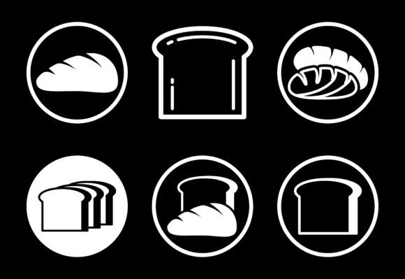 Download Collection of Six Distinctive Bread Icon - Premium Resources