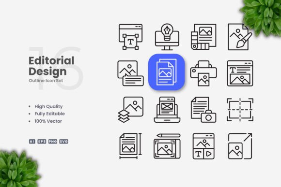 Download Editorial Design Icons - Design Collection