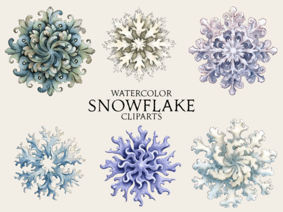 Download Watercolor Snowflake Clipart - Snowflake Collection