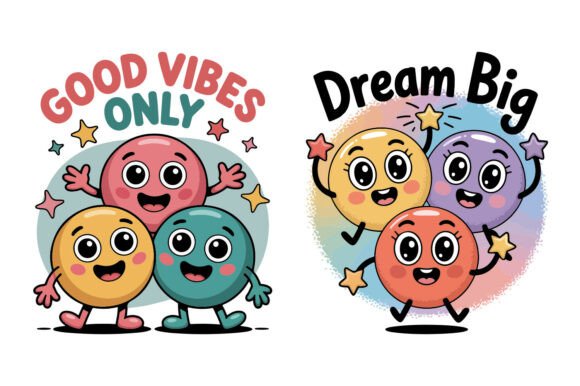 Download Doodle Dot Characters SVG Clipart Design - Design Collection