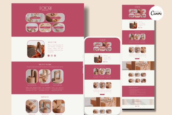 Download Canva Jewerly Website Design Template - Design Collection