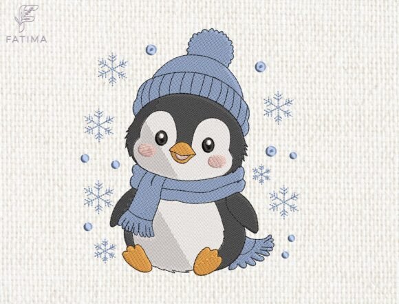 Download Winter Penguin Embroidery Design - Design Collection