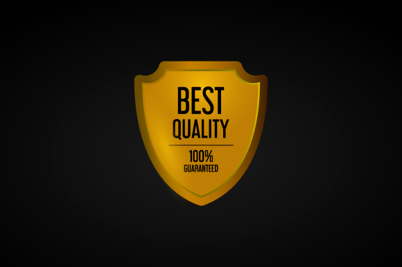 Download Golden Best Quality Shield Design Label - Design Collection